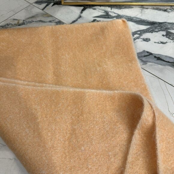 NEW Free People Kensington Herringbone Sherbet 🍊 Brushed Fringed Scarf Z400-3 - Picture 8 of 8